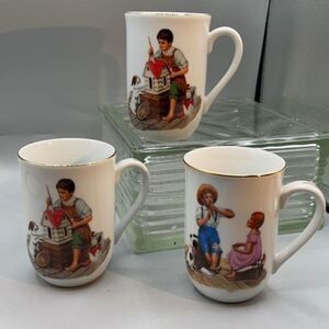 3 Norman Rockwell mugs